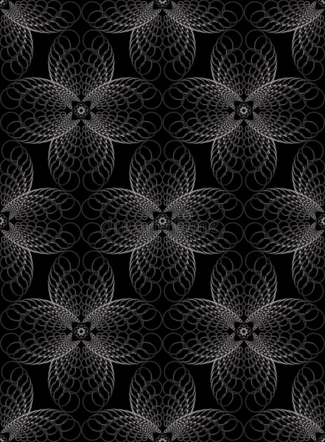 Abstrakcjonistycznego geometrycznego halftone bezszwowi deseniowi koncentryczni okręgi royalty ilustracja Abstrakcjonistycznego geometrycznego halftone bezszwowi deseniowi koncentryczni okręgi royalty ilustracja