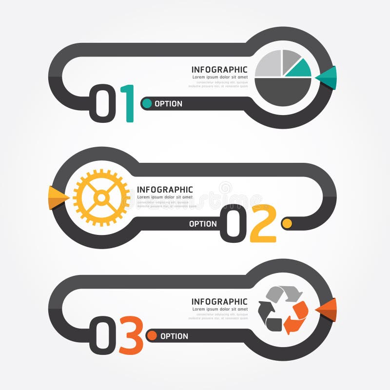 Abstrakcjonistycznego infographic kreskowego szablonu projekta cyfrowa ilustracja ilustracja wektor