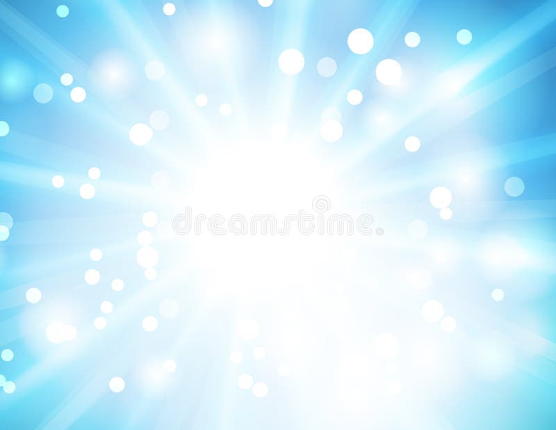 Abstrakcjonistycznego tła błękitny bokeh światła wektor ilustracji