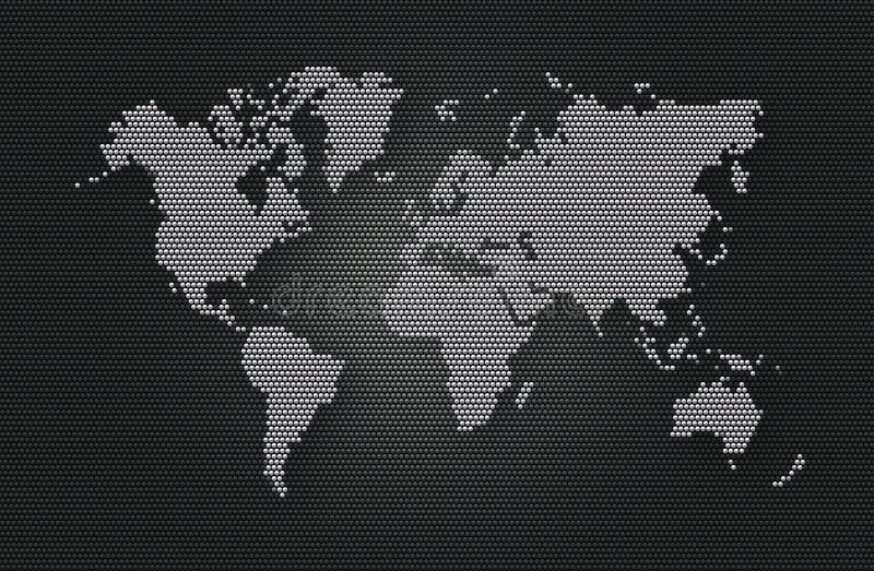 Abstrakcjonistycznego tła popielata sfera z jasnopopielatą światową mapą ilustracji Abstrakcjonistycznego tła popielata sfera z jasnopopielatą światową mapą ilustracji