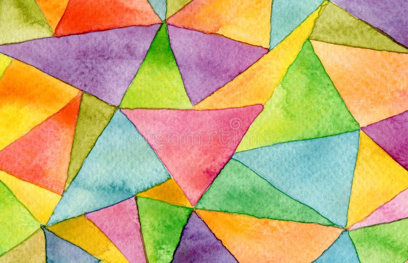 Abstrakcjonistycznej akwareli geometryczny deseniowy tło ilustracji