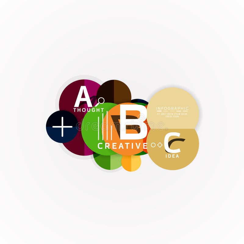 Abstrakcjonistycznej geometrycznej opci infographic sztandary, b c kroków proces royalty ilustracja Abstrakcjonistycznej geometrycznej opci infographic sztandary, b c kroków proces royalty ilustracja