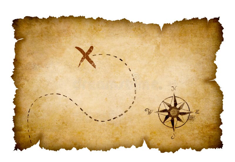 Abstrakcjonistycznej mapy stary piratów skarb
