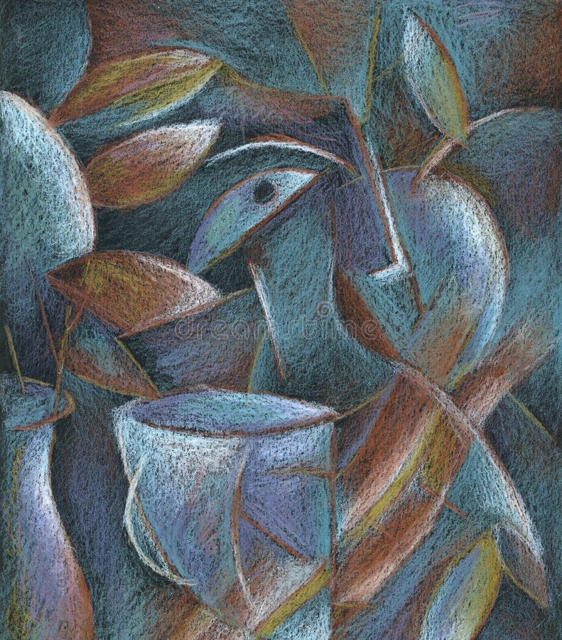 abstrakcjonistycznej obrazu kubizmu pastel sztuki ilustracji abstrakcjonistycznej obrazu kubizmu pastel sztuki ilustracji