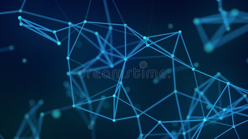 Abstrakcjonistycznej technologii futurystyczny t? o Du? y dane unaocznienie Blokowego? a? cuchu sieci poj? cie? wiadczenia 3 d ilustracja wektor