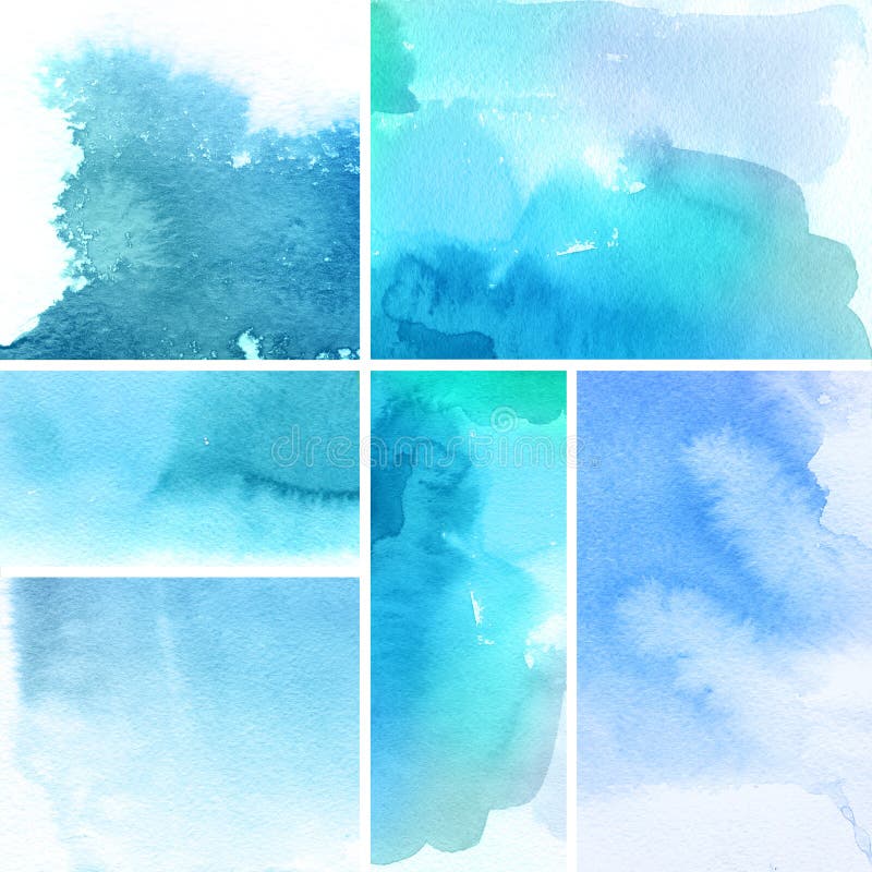 Set of watercolor abstract hand painted backgrounds. Set of watercolor abstract hand painted backgrounds