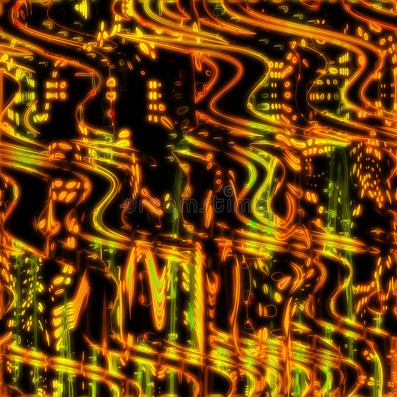 Abstrakcjonistyczni żółci neonowi światła ilustracja wektor Abstrakcjonistyczni żółci neonowi światła ilustracja wektor
