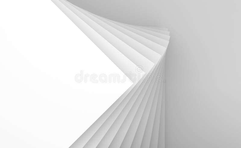 Abstrakcjonistyczny biały wnętrze, 3d geometryczny wzór ilustracja wektor Abstrakcjonistyczny biały wnętrze, 3d geometryczny wzór ilustracja wektor
