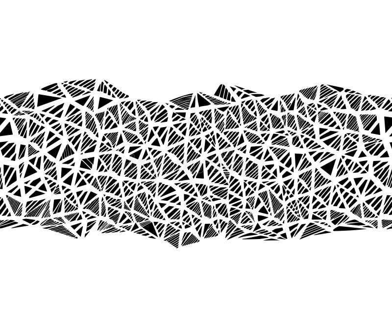 Abstrakcjonistyczny czarny i biały bezszwowy wzór Geometrycznego trójboka prosty tło royalty ilustracja Abstrakcjonistyczny czarny i biały bezszwowy wzór Geometrycznego trójboka prosty tło royalty ilustracja