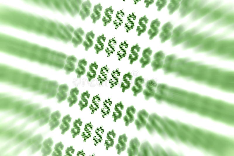An abstract background with digital computer-generated dollar sign. An abstract background with digital computer-generated dollar sign