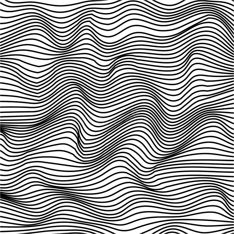 Abstrakcjonistyczny falisty lampasa wz?r Pi?kna geometryczna falowa tekstura Moda czarny i bia?y falowy projekt ilustracji Abstrakcjonistyczny falisty lampasa wz?r Pi?kna geometryczna falowa tekstura Moda czarny i bia?y falowy projekt ilustracji