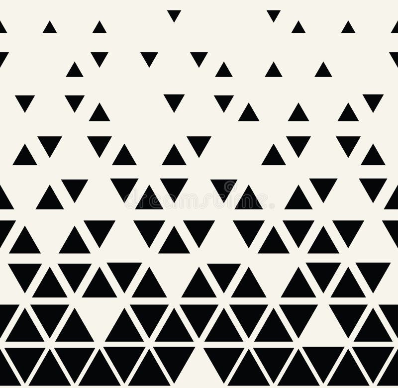 Abstrakcjonistyczny geometryczny czarny i biały graficznego projekta trójboka halftone wzór