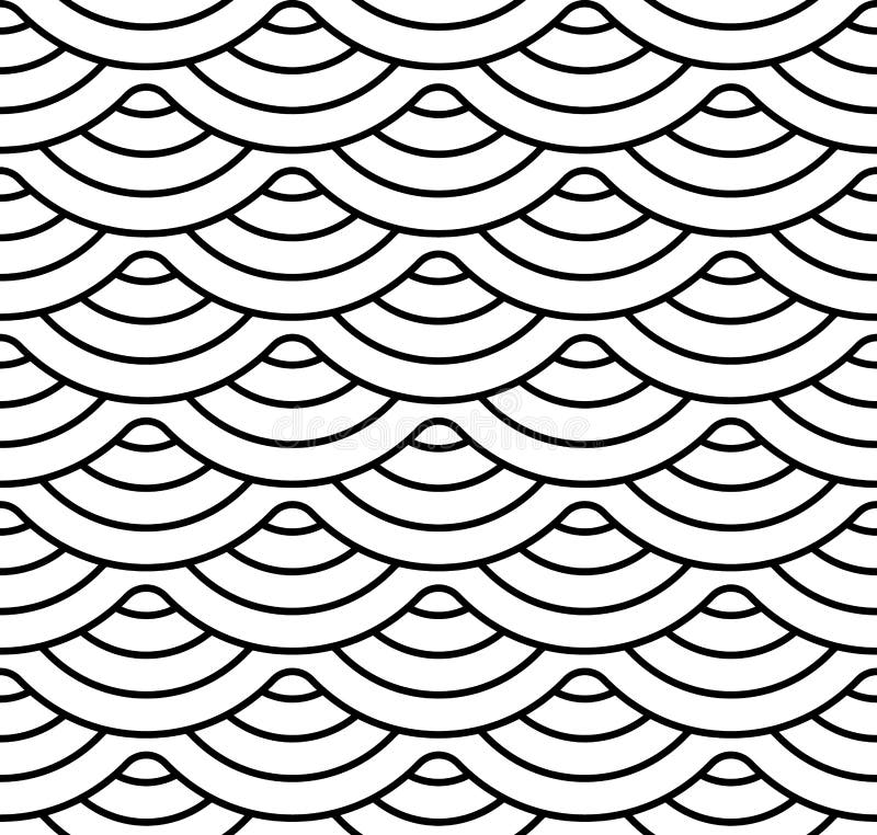 Abstrakcjonistyczny geometryczny wzór z falistymi liniami, lampasy Bezszwowy wektorowy tło Beżu i bielu ornament ilustracja wektor