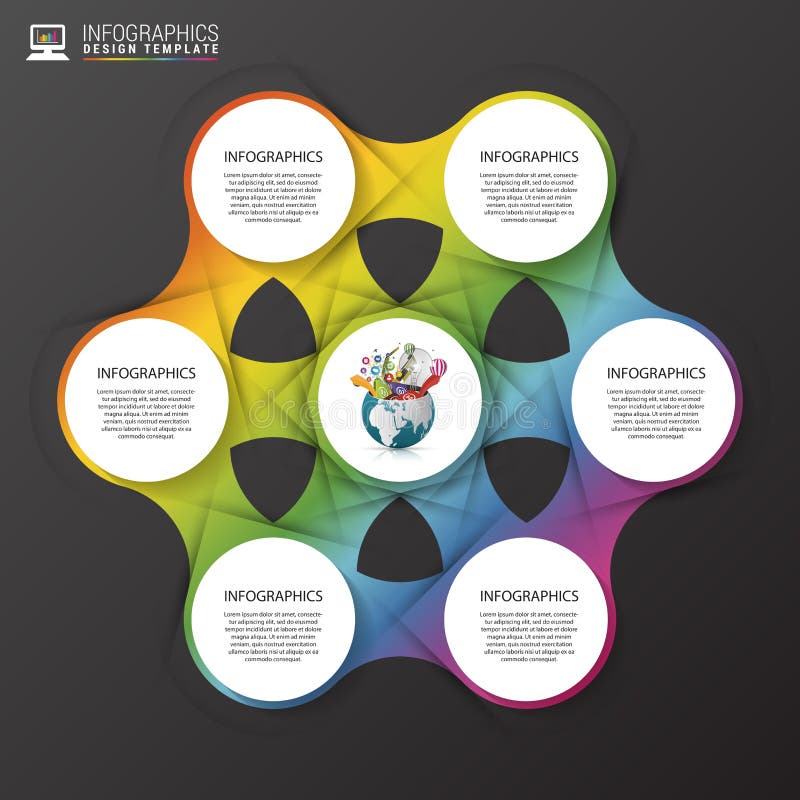 Abstrakcjonistyczny infographics pojęcie nowożytny projekta szablon również zwrócić corel ilustracji wektora ilustracja wektor Abstrakcjonistyczny infographics pojęcie nowożytny projekta szablon również zwrócić corel ilustracji wektora ilustracja wektor