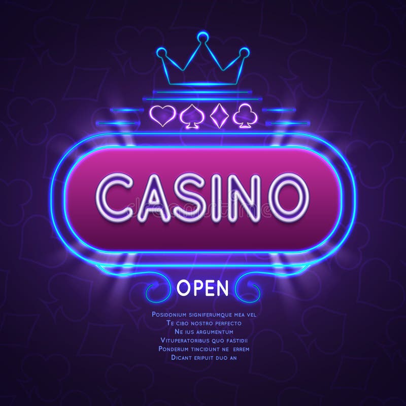Abstrakcjonistyczny jaskrawy Vegas kasynowy sztandar z neonową ramą Wektorowy uprawia hazard tło ilustracji Abstrakcjonistyczny jaskrawy Vegas kasynowy sztandar z neonową ramą Wektorowy uprawia hazard tło ilustracji
