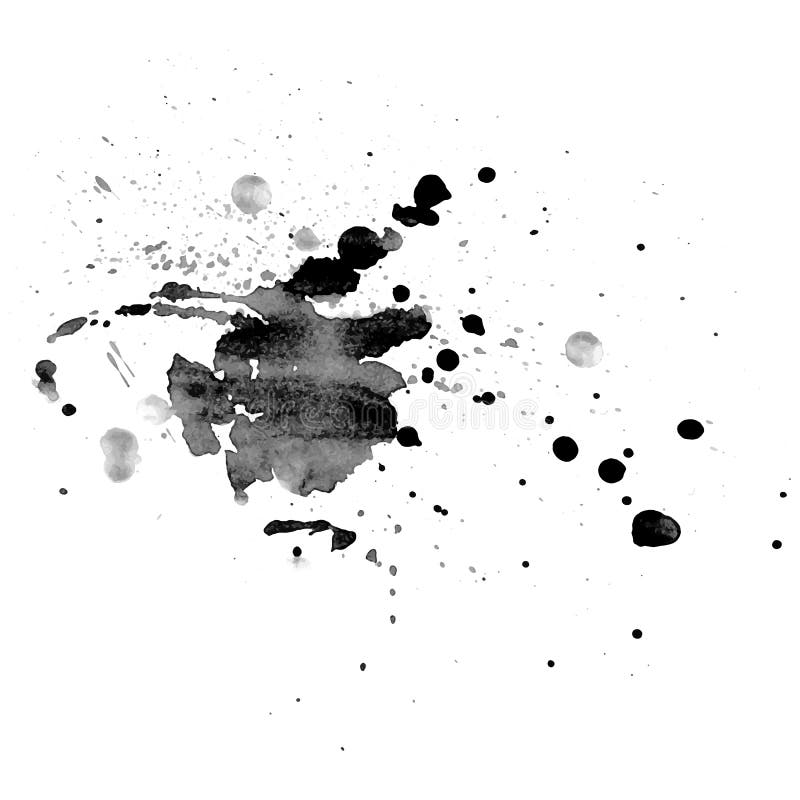 abstrakcjonistyczny kleks rysująca ręki akwarela Artystyczny wektorowy projekta element Grayscale ręki malujący pluśnięcia wektor ilustracja wektor abstrakcjonistyczny kleks rysująca ręki akwarela Artystyczny wektorowy projekta element Grayscale ręki malujący pluśnięcia wektor ilustracja wektor