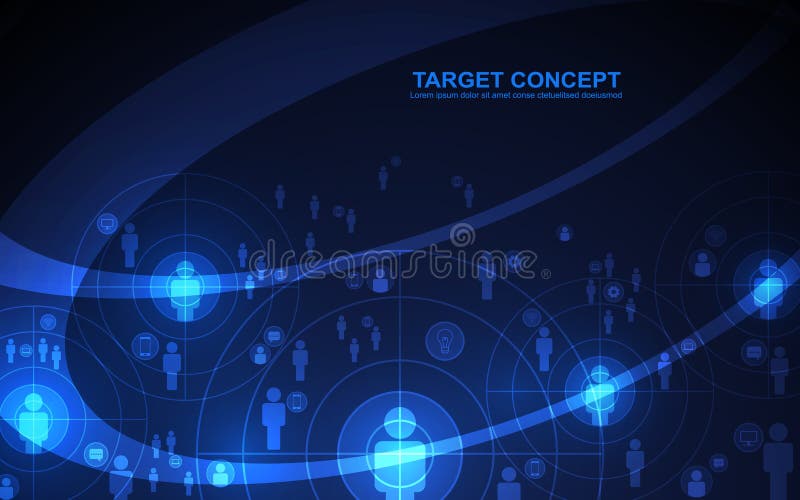 Abstrakcjonistyczny mknący cel widowni szablon, technologii cyfrowej futurystyczny pojęcie ilustracji Abstrakcjonistyczny mknący cel widowni szablon, technologii cyfrowej futurystyczny pojęcie ilustracji