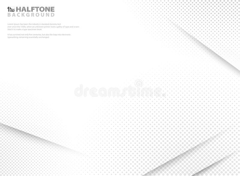 Abstrakcjonistyczny nowożytny halftone gradientowy biały i popielaty tło royalty ilustracja Abstrakcjonistyczny nowożytny halftone gradientowy biały i popielaty tło royalty ilustracja