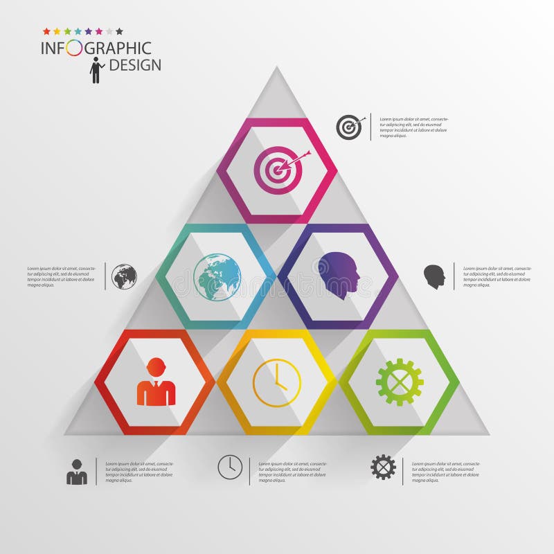 Abstrakcjonistyczny nowożytny heksagonalny infographic 3d cyfrowa ilustracja royalty ilustracja Abstrakcjonistyczny nowożytny heksagonalny infographic 3d cyfrowa ilustracja royalty ilustracja