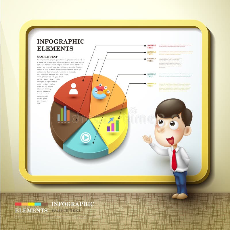 Abstrakcjonistyczny pasztetowej mapy infographics ilustracja wektor