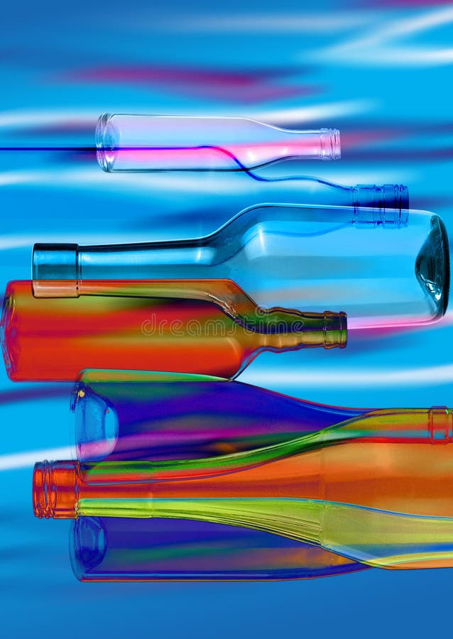 Abstrakcjonistyczny skład szkło bottles_3 obrazy royalty free Abstrakcjonistyczny skład szkło bottles_3 obrazy royalty free