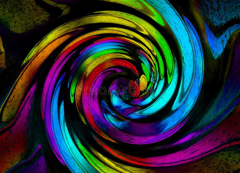 Abstrakcjonistyczny tęczy grunge spirali tła wzór Kolorowa grunge spirala Grunge fractal wzór czerwony pomarańczowy błękitnej zie ilustracji Abstrakcjonistyczny tęczy grunge spirali tła wzór Kolorowa grunge spirala Grunge fractal wzór czerwony pomarańczowy błękitnej zie ilustracji
