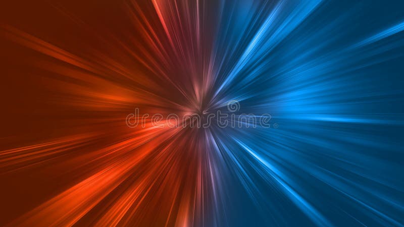 Abstrakcjonistyczny zoom zaświeca z kolorem ogienia i lodu element vs przeciw each innemu tłu Upału i zimna pojęcie royalty ilustracja Abstrakcjonistyczny zoom zaświeca z kolorem ogienia i lodu element vs przeciw each innemu tłu Upału i zimna pojęcie royalty ilustracja