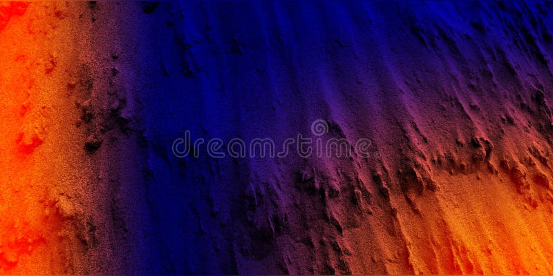 Abstrakcyjna, dalekosiÄ™Å¼na, niebieska kolorowa mieszanka koloru pomaraÅ„czowego z tÅ‚em tekstury cementowej