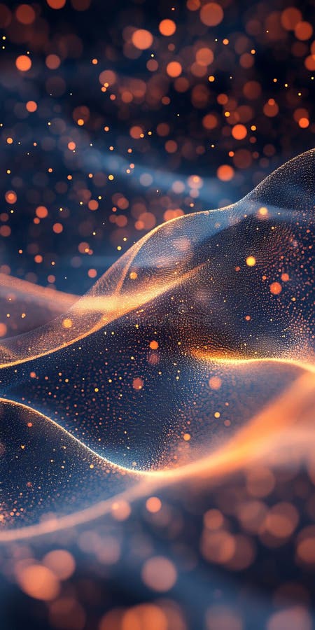 Abstrakcyjna minimalistyczna wizualizacja IoT i Big Data w Topaz Hues ilustracji