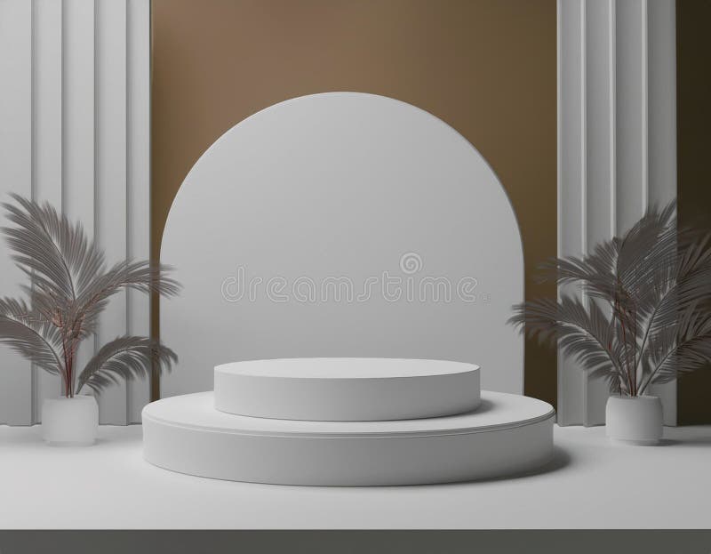 Abstrakcyjne minimum 3d renderowanie pustego wyświetlacza geometrii pustego pustego pustego pustego pustego pustego miejsca ilustracji