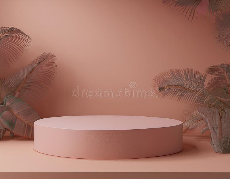 Abstrakcyjne minimum 3d renderowanie pustego wyświetlacza geometrii pustego pustego pustego pustego pustego pustego miejsca ilustracja wektor