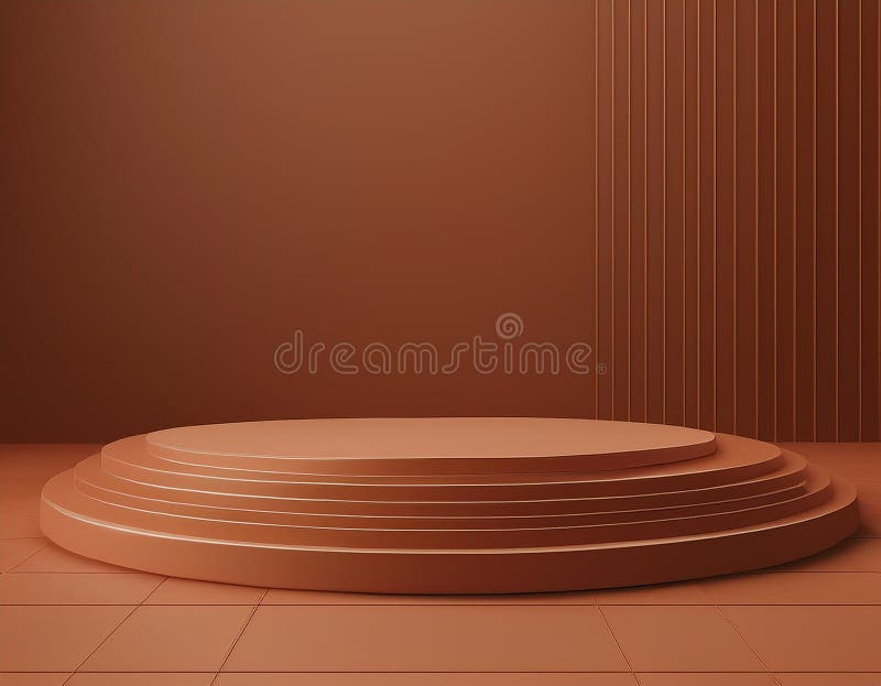 Abstrakcyjne minimum 3d renderowanie pustej przestrzeni pedestal podium do wyświetlania marki ilustracja wektor