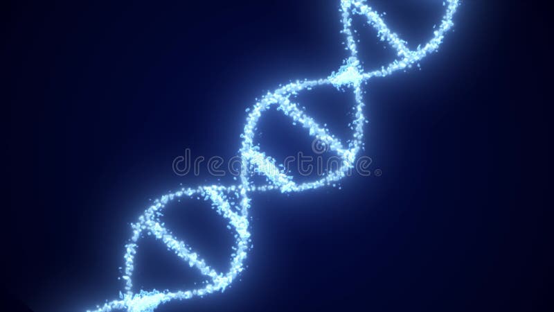 Abstrakcyjne niebieskie świecące źródło energii spirala dna naukowe futurystyczne tło high-tech. projekt ruchu wideo 4k