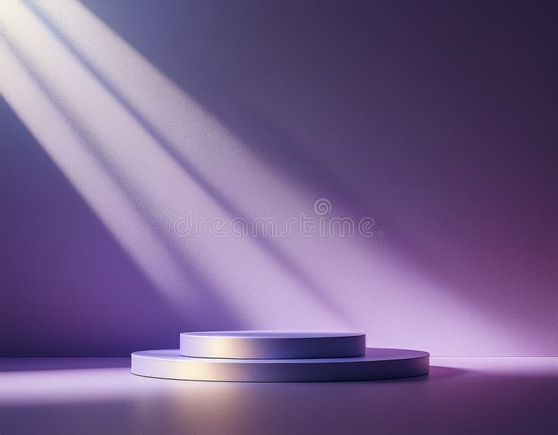 Abstrakcyjne nowoczesne minimalne fioletowe tło pastelowe oświetlone jasnym światłem ilustracja wektor