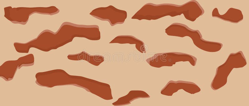 Abstrakcyjne tony ziemi. minimalistyczna sztuka cyfrowa przedstawiająca abstrakcyjne kształty w tonach ziemskich. ilustracji