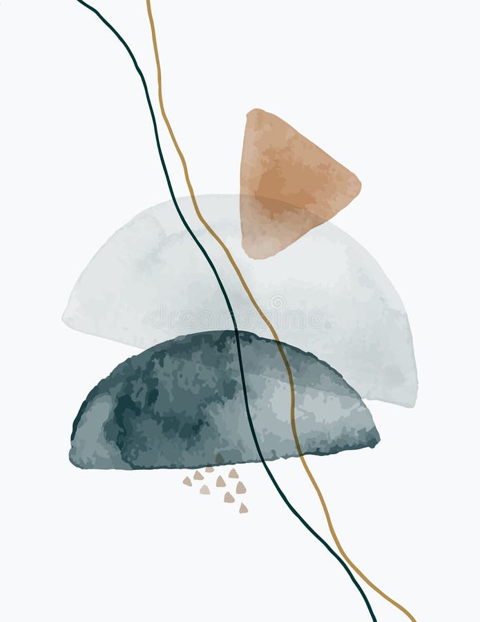 Abstrakcyjne tło akcyjne w modnym minimalistycznym stylu. ilustracja odręczna rysowana wektorem w kolorach pastelowych ilustracji