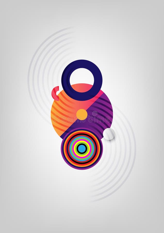 Abstrakcyjne tło okręgu geometrycznego. Projekt połączenia kształtu okładki książki ilustracji