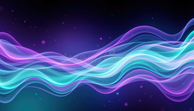 Abstrakcyjny gradient inspirowany podwodną bioluminescencją meduzy ilustracji