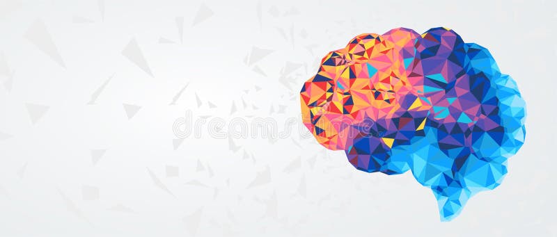 Abstrakcyjny ludzki mózg. technologia sztucznej inteligencji. kontekst naukowy