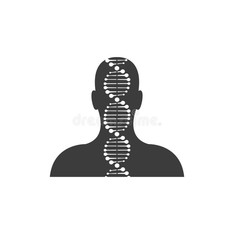 Abstrakcyjny model człowieka cząsteczki DNA Izolowany ilustracji