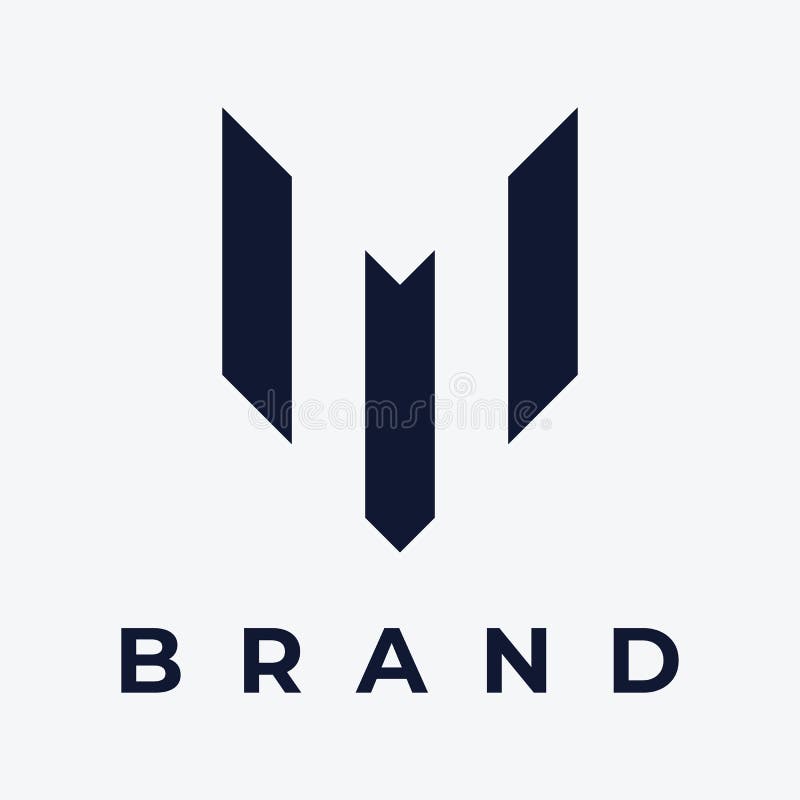 Abstrakcyjny początkowy wzór logo minimalistyczna litera m symbol elementarny nowoczesny elegancki unikalny i luksusowy projekt ge royalty ilustracja