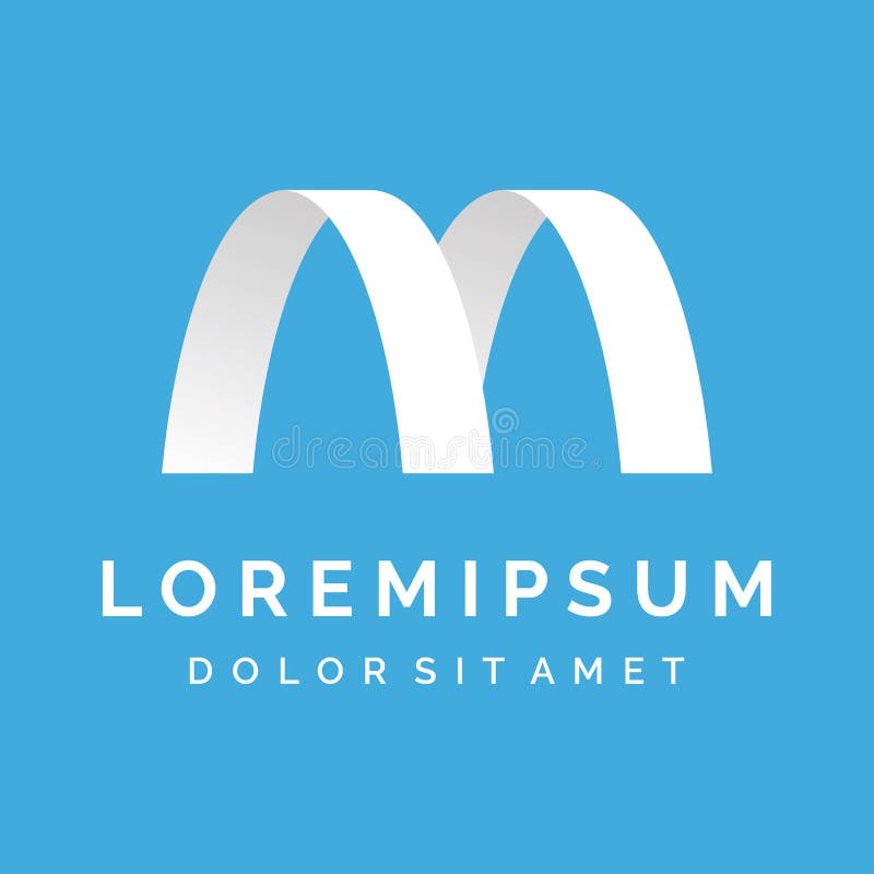 Abstrakcyjny początkowy wzór logo minimalistyczna litera m symbol elementarny nowoczesny elegancki unikalny i luksusowy projekt ge ilustracji