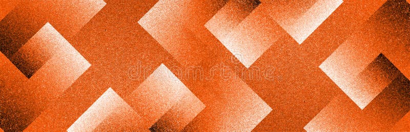 Abstrakcyjny pomarańczowy wzorek i bloki w tle z cieniowanym tłem w linii ukośnej z tłem transparentu z vintage textured. ilustracja wektor