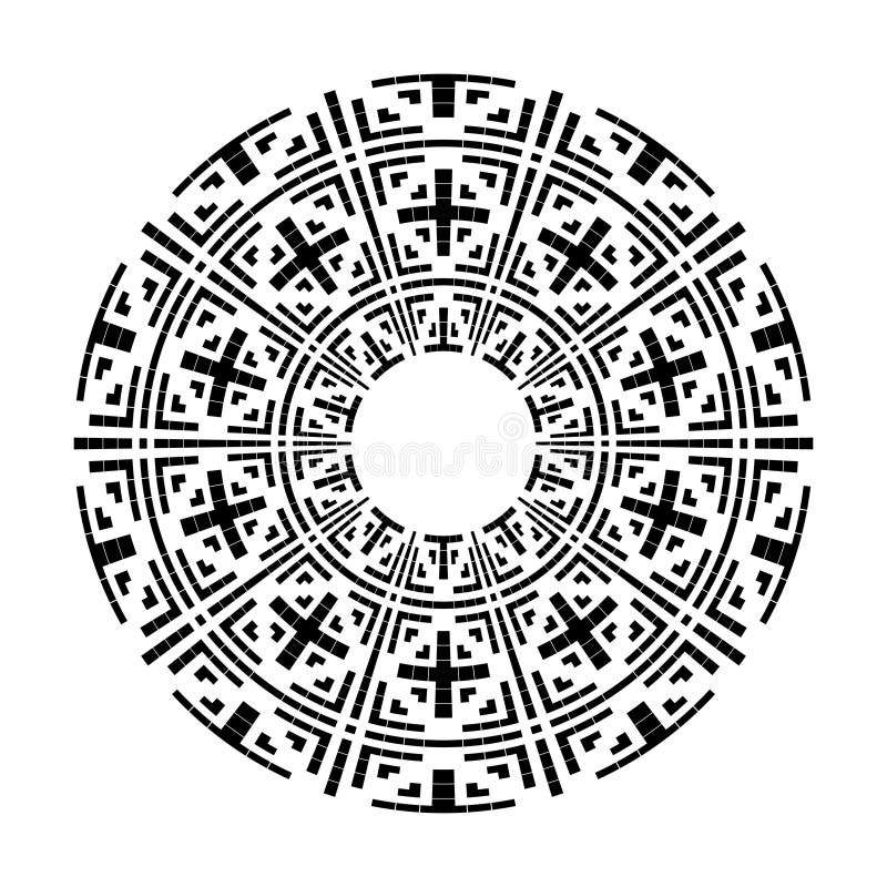 Abstrakcyjny Promieniowy Wzorzec Koła Geometrycznego ilustracji