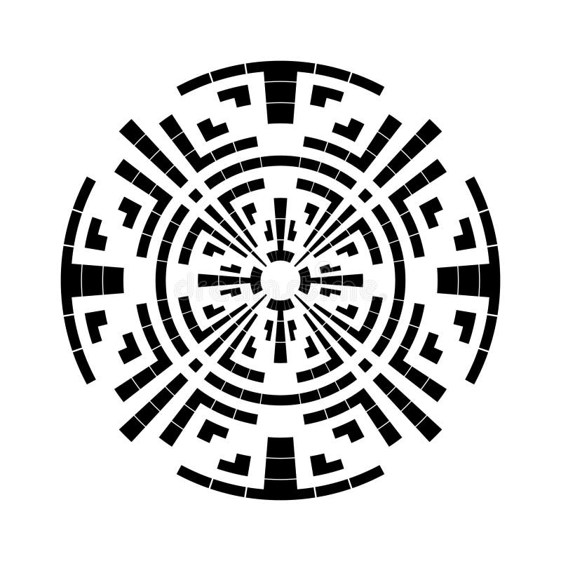 Abstrakcyjny Radialny Wzorzec Koła Geometrycznego ilustracji