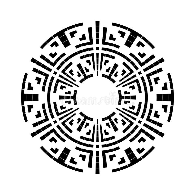 Abstrakcyjny Radialny Wzorzec Koła Geometrycznego ilustracji