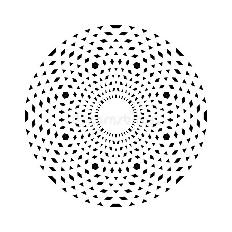 Abstrakcyjny Radialny Wzorzec Koła Geometrycznego ilustracja wektor