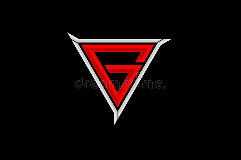 Abstrakcyjny szablon logo wektora kształtu trójkąta (litera g) ilustracja wektor