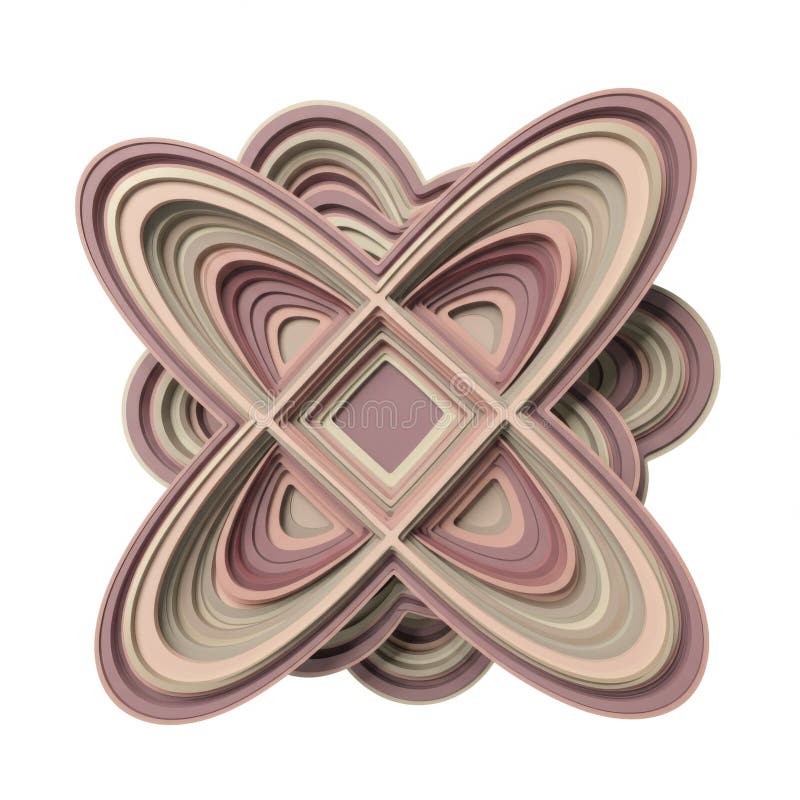 Abstrakcyjny wzór geometryczny beżowy różowy warstwowy royalty ilustracja