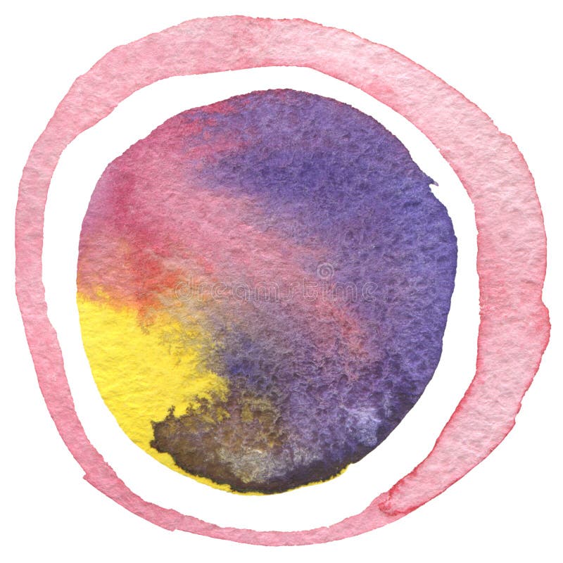 Abstrakt akryl och målad bakgrund för vattenfärg cirkel
